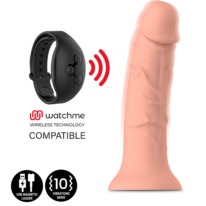 MYTHOLOGIE - ASHER ORIGINELE DILDO M - VIBRADOR COMPATIBEL MET WATCHME DRAADLOZE TECHNOLOGIE