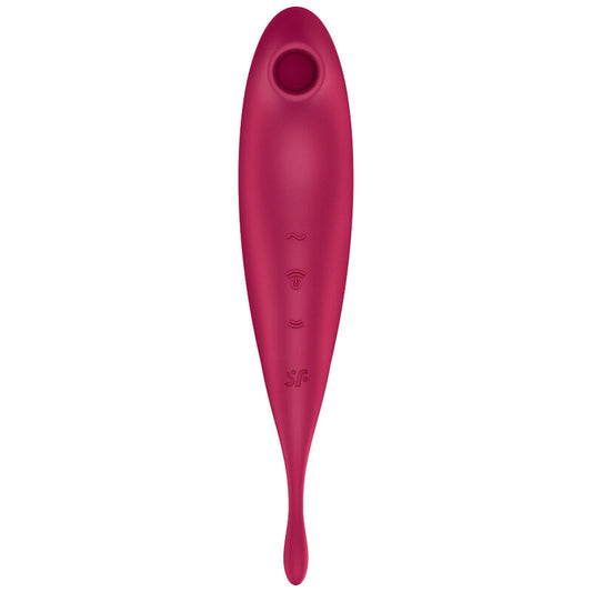 SATISFYER - TWIRLING PRO+ ESTIMULATOR Y VIBRADOR APP GREEN