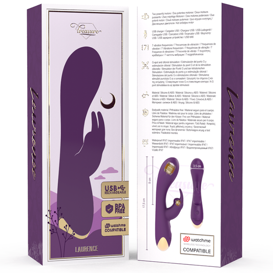 SCHAT - LAURENCE RABBIT VIBRADOR COMPATIBEL MET WATCHME DRAADLOZE TECHNOLOGIE