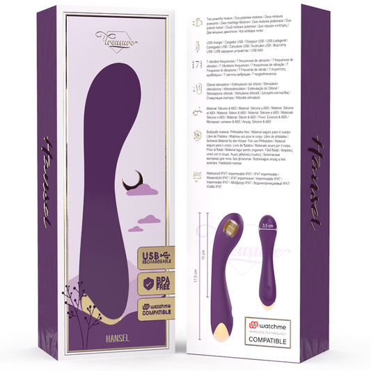 SCHAT - HANSEL G-SPOT VIBRATOR COMPATIBEL MET WATCHME DRAADLOZE TECHNOLOGIE