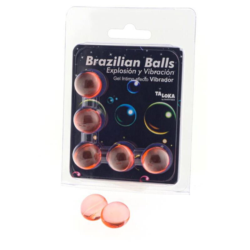 Taloka – 5 balles brésiliennes gel excitant effet vibrant
