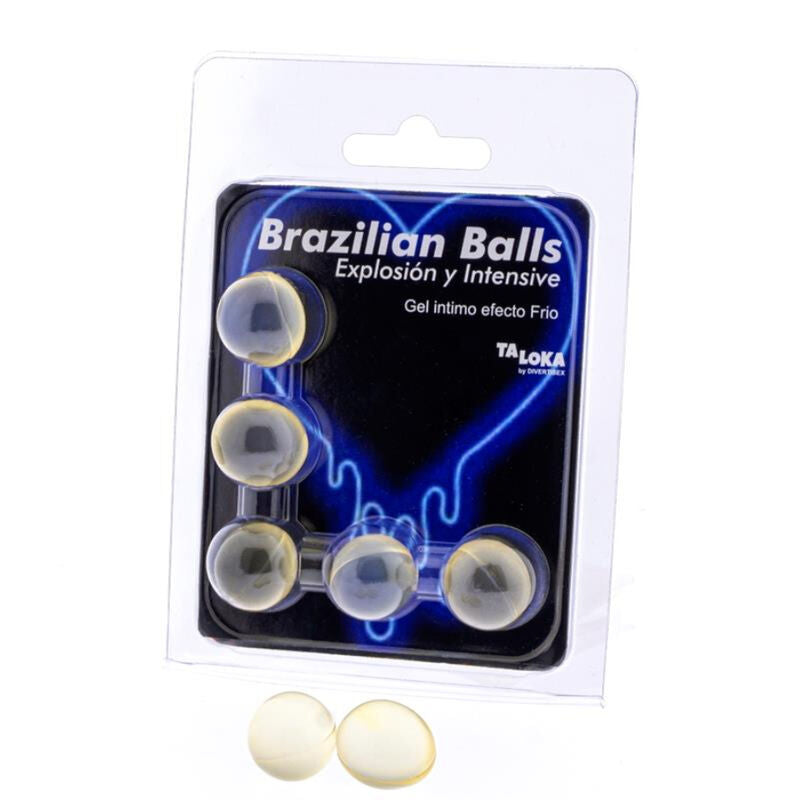Taloka – 5 balles brésiliennes gel excitant effet froid & vibration