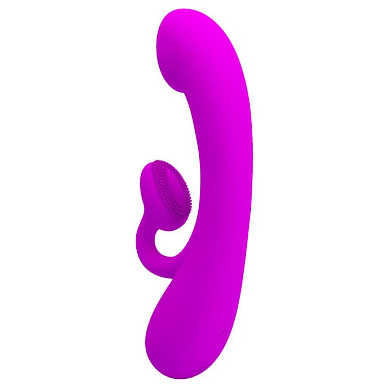 MOOIE LIEFDE - OPRECHTE VIBRADOR EN SUCCIONADOR DE CLITORIS SILICONE MORADO