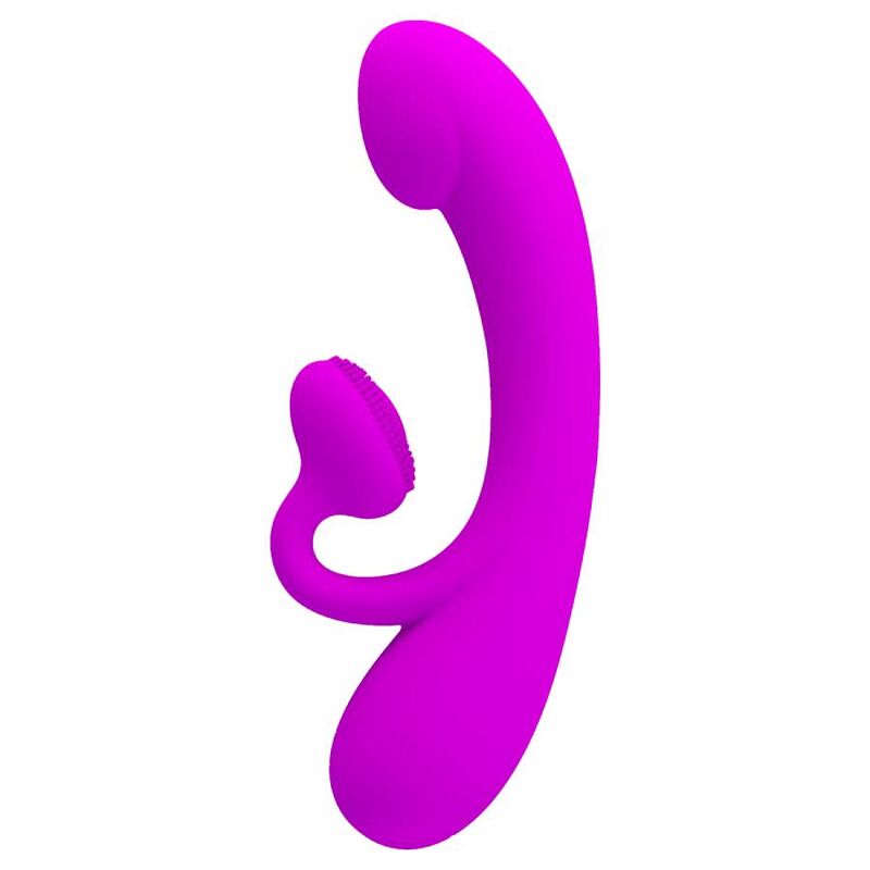 MOOIE LIEFDE - OPRECHTE VIBRADOR EN SUCCIONADOR DE CLITORIS SILICONE MORADO