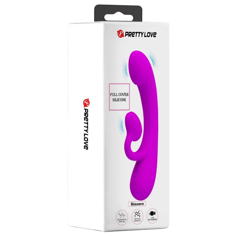 MOOIE LIEFDE - OPRECHTE VIBRADOR EN SUCCIONADOR DE CLITORIS SILICONE MORADO
