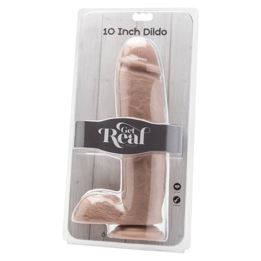 GET REAL - DILDO 25.5 CM WITH TESTICULOS NATURAL
