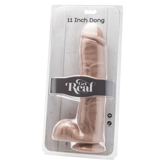 GET REAL - DILDO 28 CM WITH NATURAL TESTICULOS