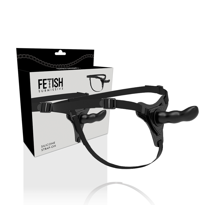 Fetish Submissive Harness – Silicone noir point g 16 cm