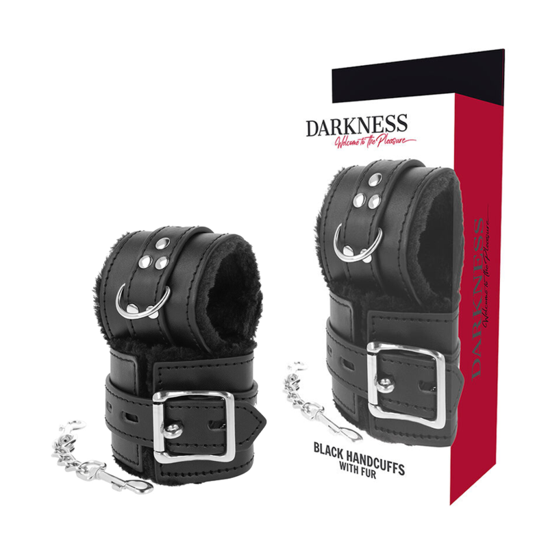 Darkness – Menottes BDSM doublées noires