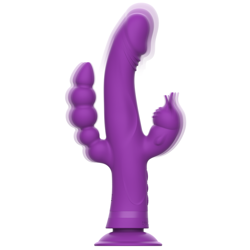 INTENSE - CASANOVA VIBRADOR KONIJN SILICONA DRIEVOUDIGE MOTOR MORADO