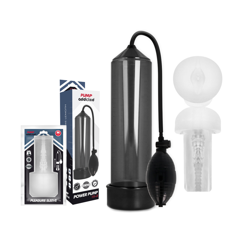 Pump Addicted – Rx3 noir avec manchon de plaisance