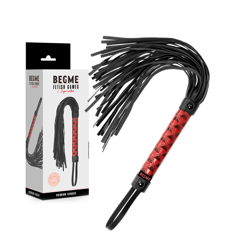 Begme – Flogger en cuir végan édition rouge
