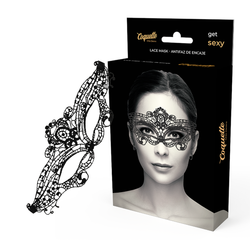 Coquette Chic Desire – Masque fine dentelle noire