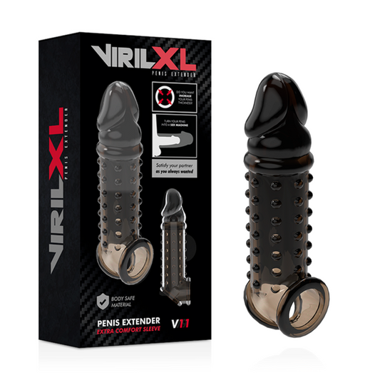 VIRILXL - EXTENSION Y FUNDA DE PENE V11 NEGRO