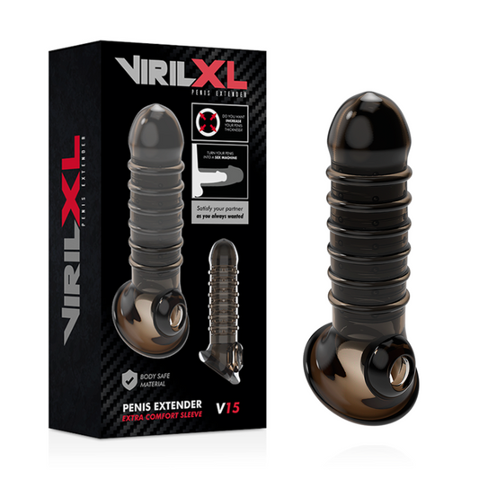 VIRILXL - EXTENSION Y FUNDA DE PENE V15 NEGRO