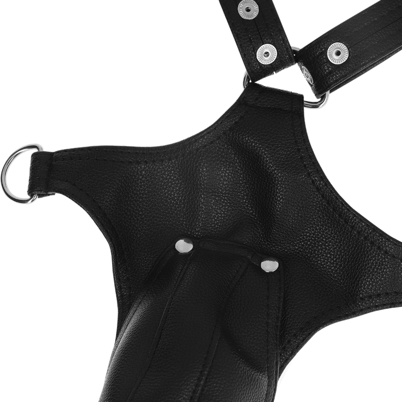 Fetish Submissive Attitude – Harnais en cuir écologique en forme de v pour hommes