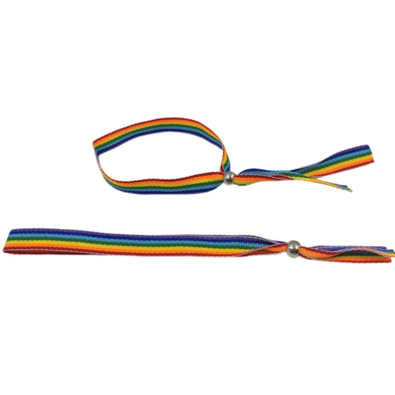Pride – Bracelet balle en argent drapeau lgbt