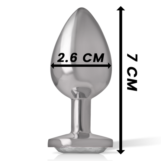 INTENSE - ALUMINUM METAL ANAL PLUG CORAZÓN BLANCO TALLA S
