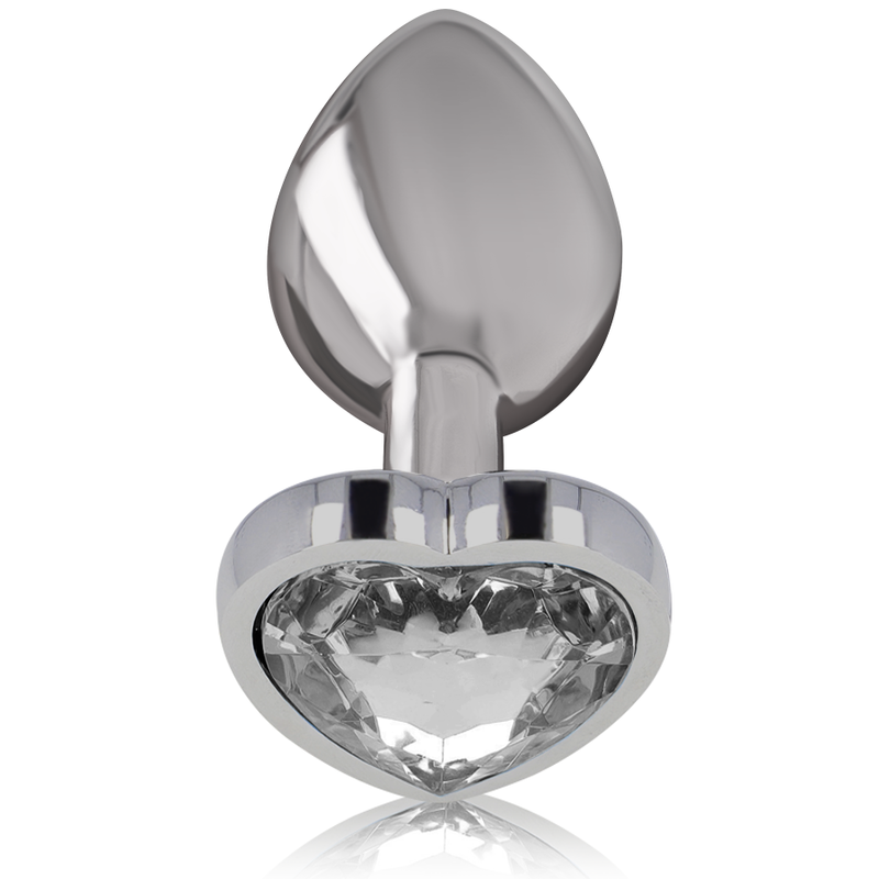 INTENSE - ALUMINUM METAL ANAL PLUG CORAZÓN BLANCO TALLA M