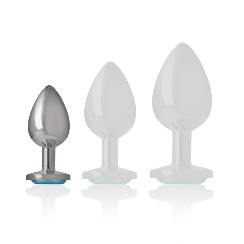 INTENSE - ALUMINUM METAL ANAL PLUG CORAZÓN AZUL TALLA S