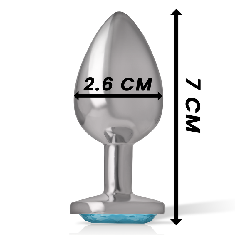 Intense – Plug anal métal aluminium coeur bleu taille S