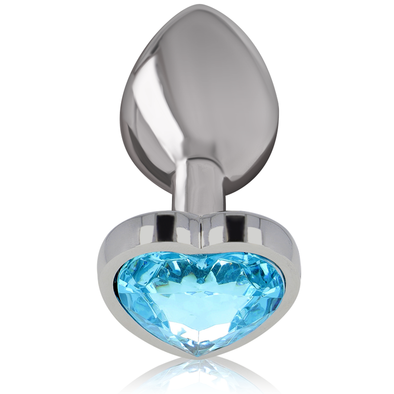 Intense – Plug anal métal aluminium coeur bleu taille L