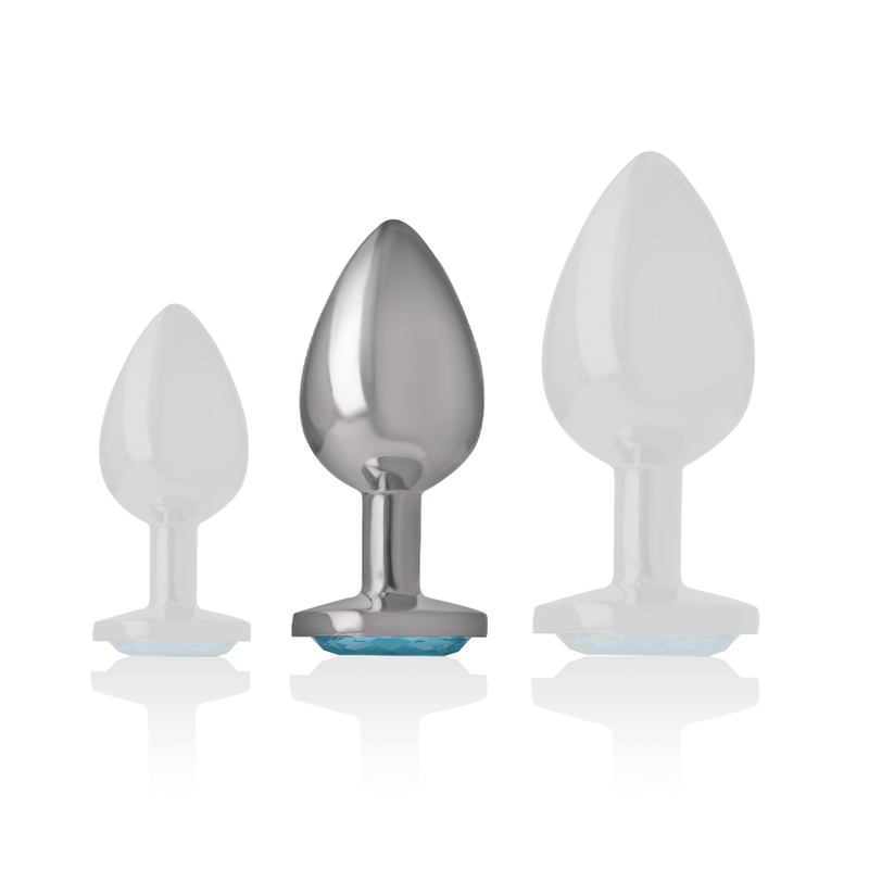 INTENSE - ALUMINUM METAL ANAL PLUG CORAZÓN AZUL TALLA M