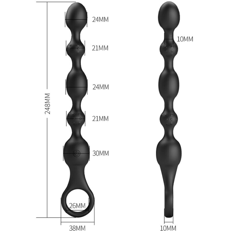 PRETTY LOVE - VAN BOLAS ANALES 10 OPLAADBARE SILICONA VIBRACIONES