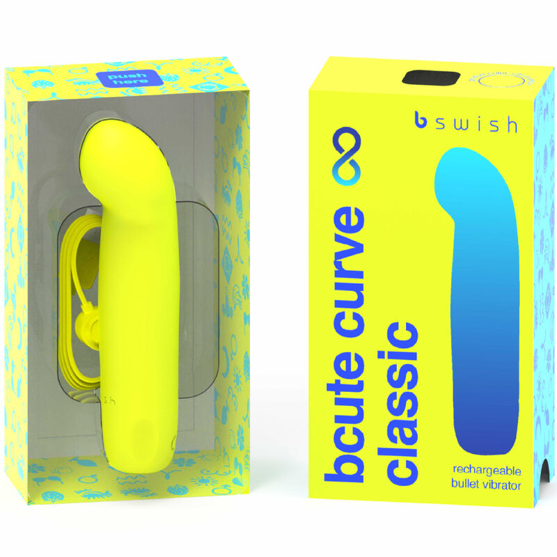 B SWISH - BCUTE CURVE ONEINDIGE KLASSIEKE OPLAADBARE VIBRADOR SILICONA AMARILLO