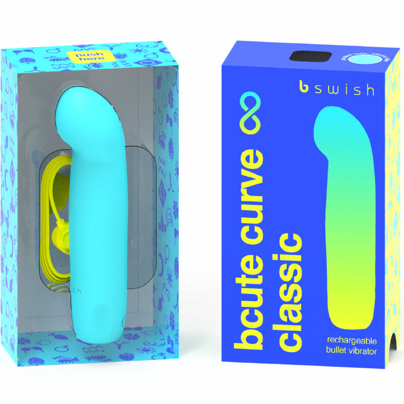B SWISH - BCUTE CURVE ONEINDIGE KLASSIEKE OPLAADBARE VIBRADOR SILICONA AZUL