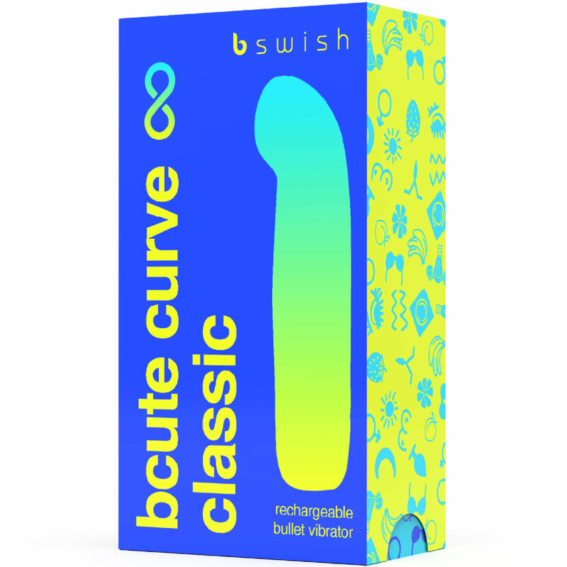 B SWISH - BCUTE CURVE ONEINDIGE KLASSIEKE OPLAADBARE VIBRADOR SILICONA AZUL