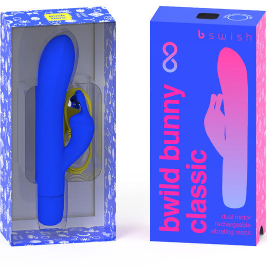 B SWISH - BWILD BUNNY INFINITE CLASSIC RECHARGEABLE VIBRADOR SILICONA AZUL