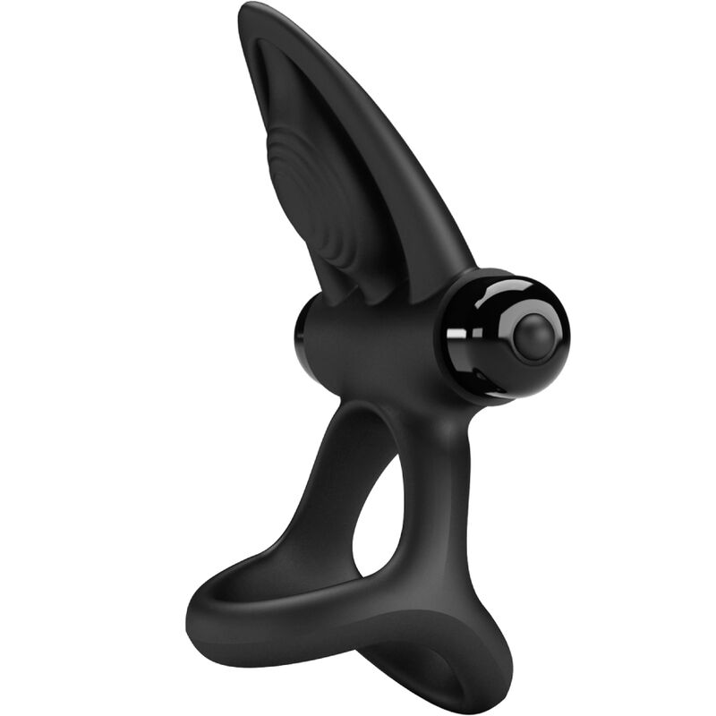 MOOIE LIEFDE - ANILLO VIBRADOR 10 VIBRACIONES SILICONEN NEGRO