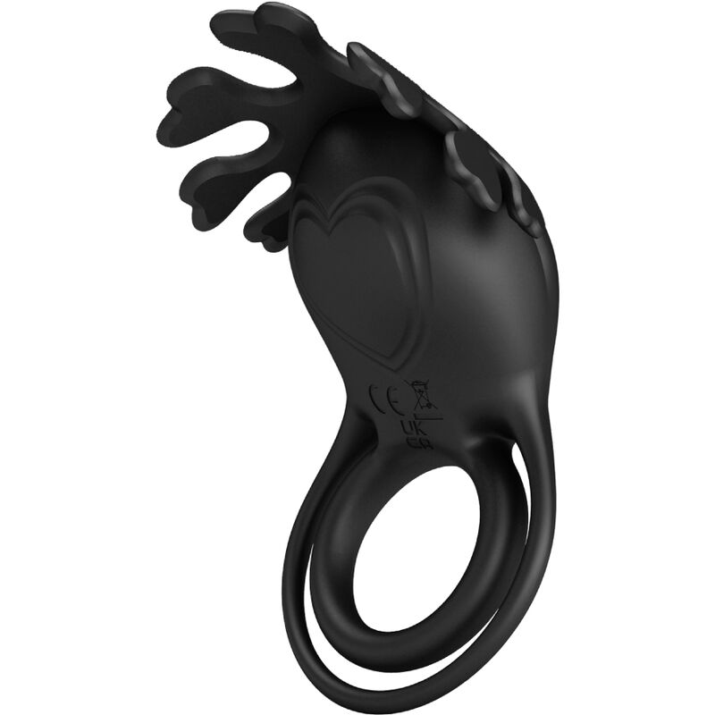 PRETTY LOVE - RUBEN ANILLO VIBRADOR 7 VIBRACIONES SILICONEN NEGRO