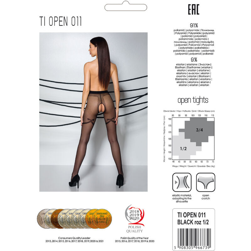 Passion – Tiopen 011 collant noir 3/4 20 den