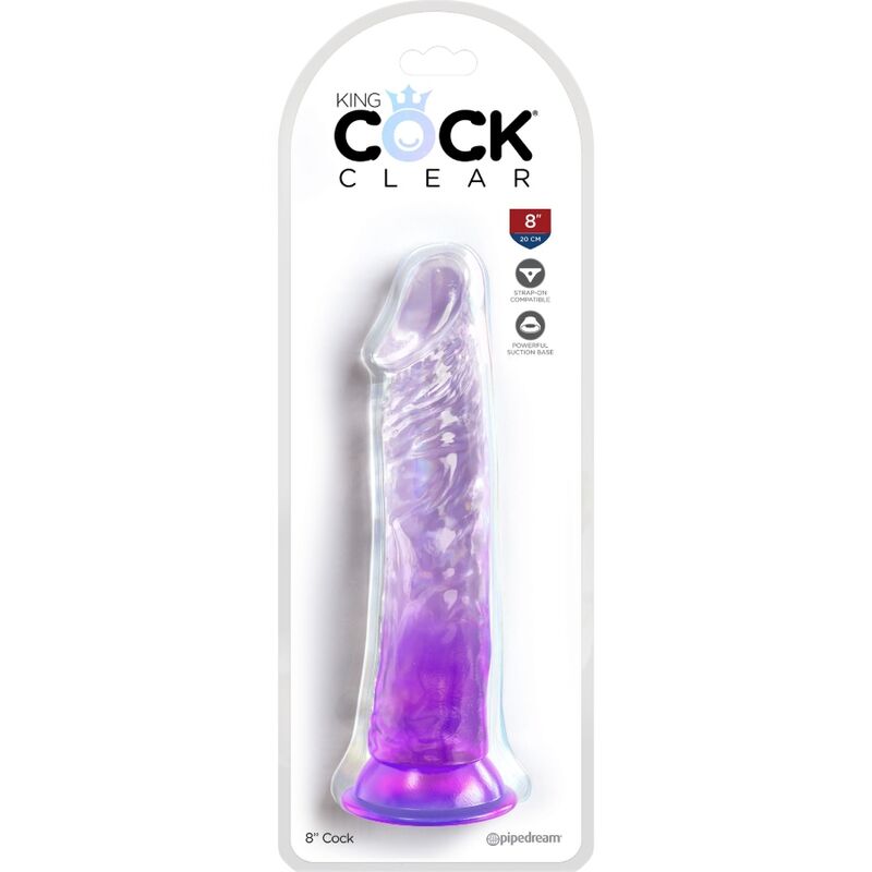 King Cock – Clear pénis réaliste 19.7 cm violet