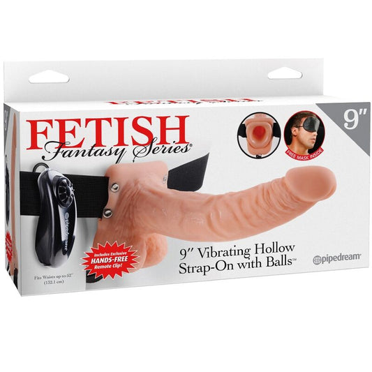 FETISH FANTASY SERIES - ADJUSTABLE ARNÉS CONTROL REMOTO PENE REALÍSTICO WITH TESTÍCULOS 23 CM