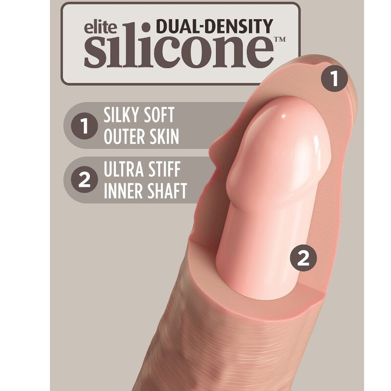 KING COCK - ELITE DILDO REALISTIC SILICONA 25.4 CM