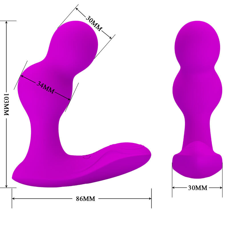 PRETTY LOVE - TERRANS MASAJEADOR ANAAL VIBRADOR MET AFSTANDSBEDIENING