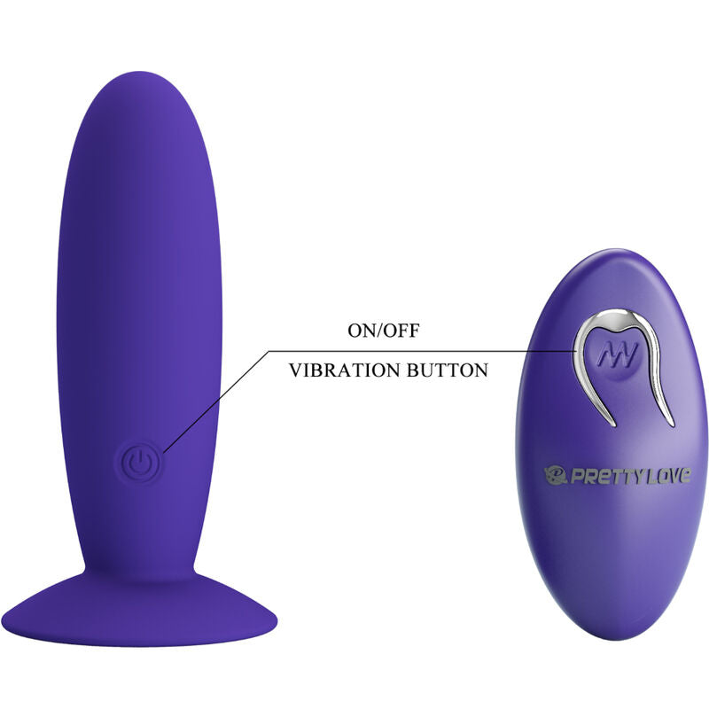 PRETTY LOVE - JEUGD PLUG ANALE VIBRADOR CONTROLE OP AFSTAND VIOLETA