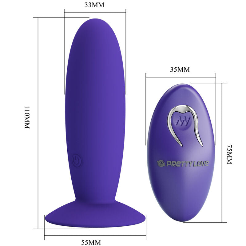 PRETTY LOVE - JEUGD PLUG ANALE VIBRADOR CONTROLE OP AFSTAND VIOLETA