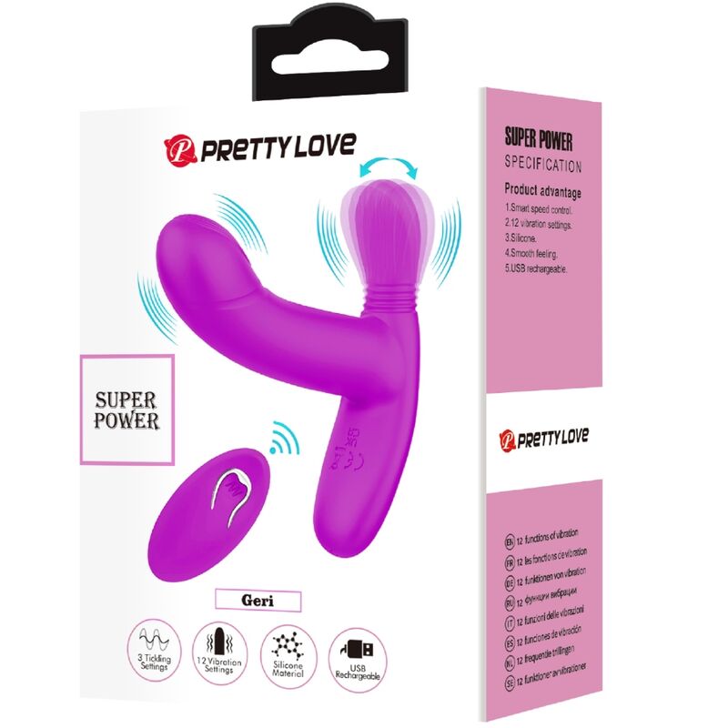 MOOIE LIEFDE - GERI MASAJEADOR CLITORIS CONTROLE AFSTANDSBEDIENING ROSA