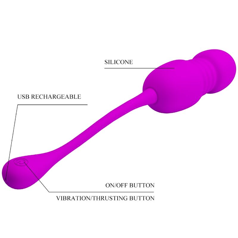 PRETTY LOVE - CALLIE HUEVO RECHARGEABLE VIBRADOR MORADO