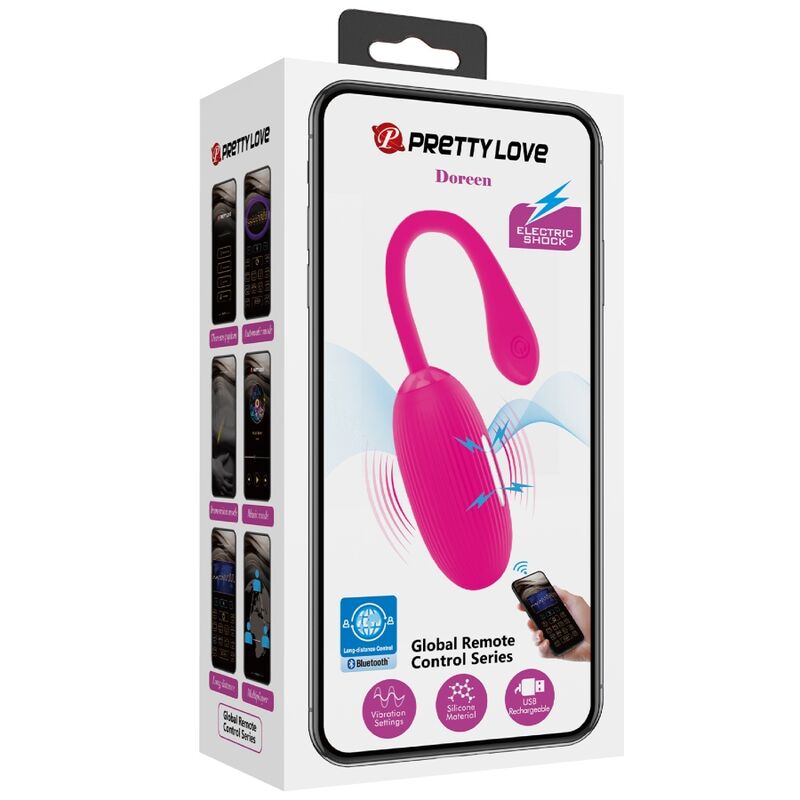 PRETTY LOVE - DOREEN HUEVO RECHARGEABLE VIBRADOR MAGENTA CONTROL REMOTO