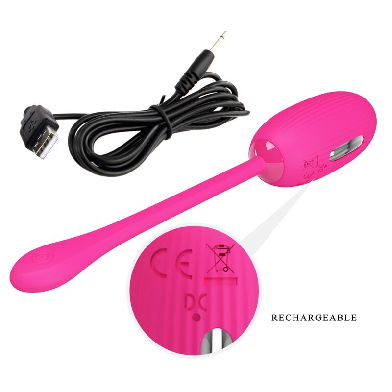 PRETTY LOVE - DOREEN HUEVO RECHARGEABLE VIBRADOR MAGENTA CONTROL REMOTO