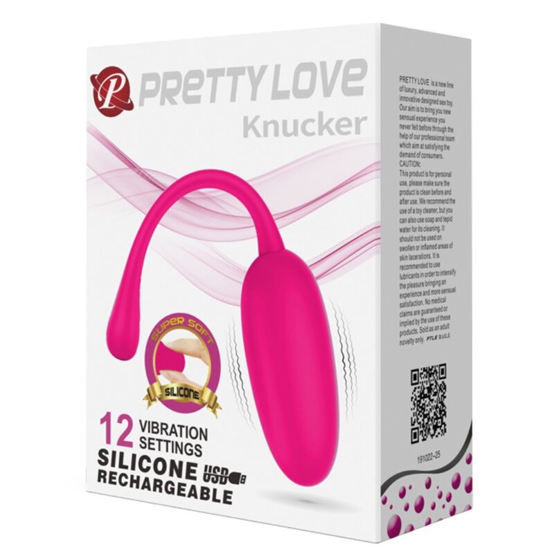PRETTY LOVE - KNUCKER HUEVO RECARGABLE VIBRADOR ROSA