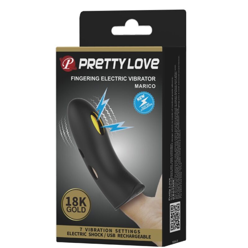 Pretty Love – Couvre-doigts électro-stimulateur marico noir