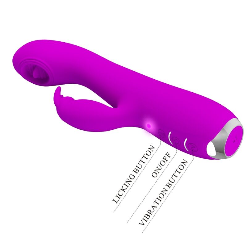 Pretty Love – Vibrateur rechargeable rachel avec ondes stimulantes violet