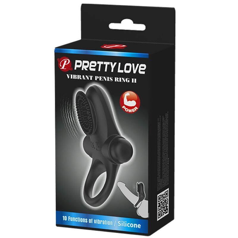 Pretty Love – Vibrator ring II pour le pénis noir