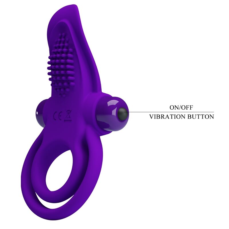 PRETTY LOVE - ANILLO VIBRADOR FOR PENE MORADO